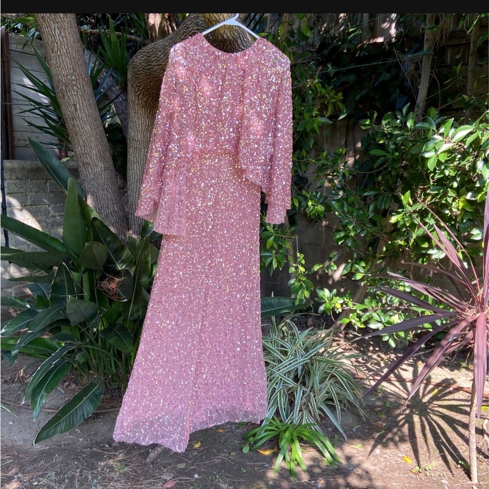 ASOS Pink Sequin Maxi Dress